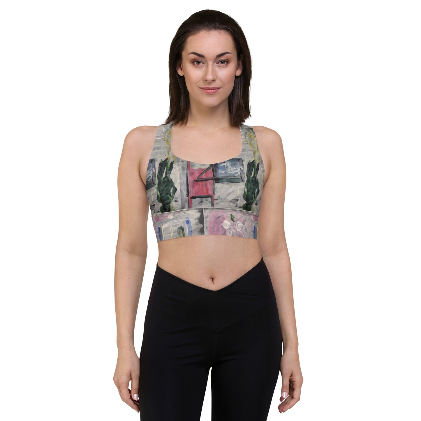 Art Galleria - Longline Sports Bra - Theomese Fashion House