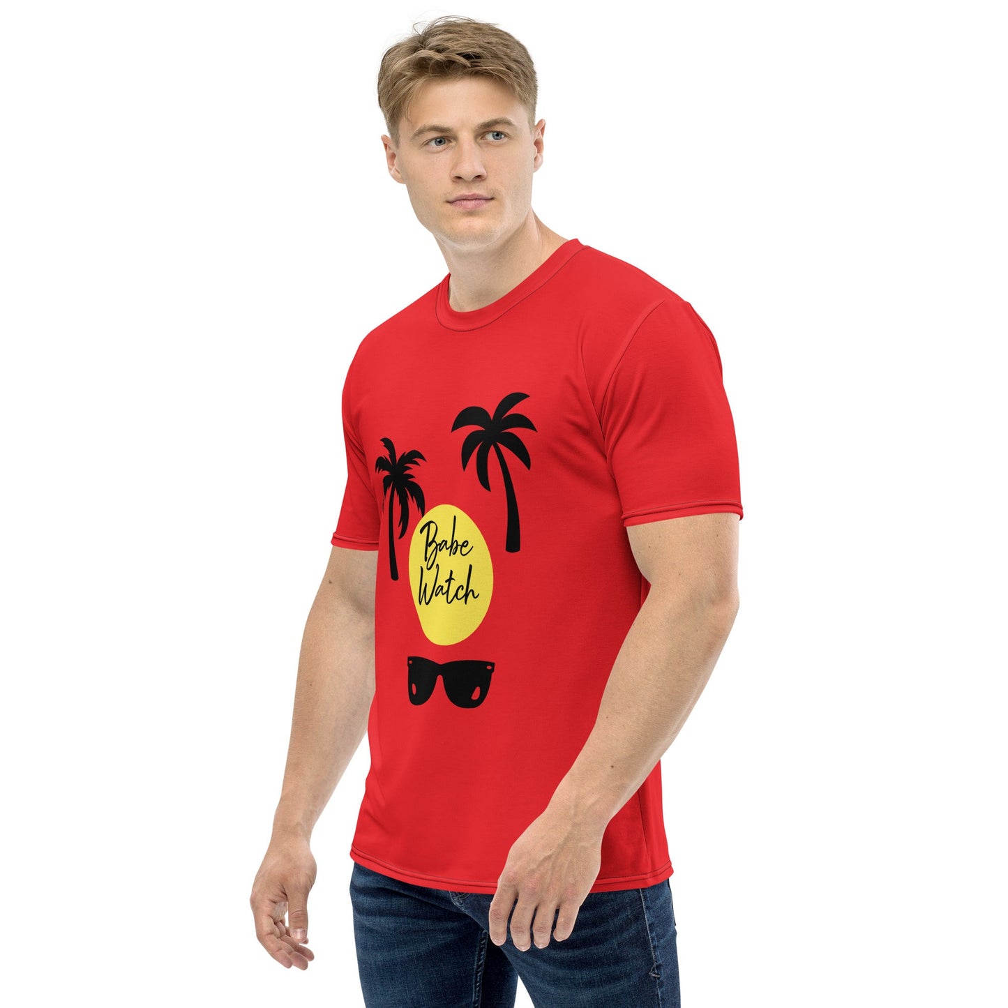 Babe Watch - Hot Red Men's T-shirt - Theomese Fashion House