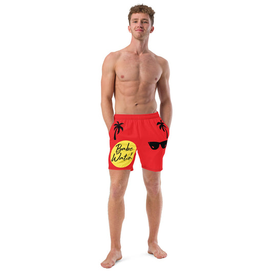 Babe Watch - Red Hot Swim Trunks (Version 2) - Theomese Fashion House