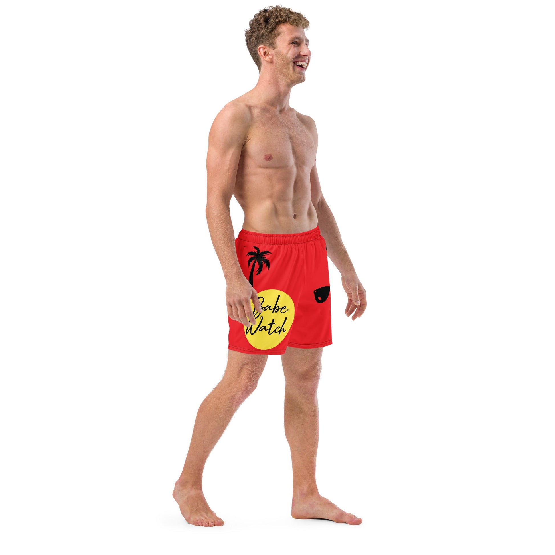 Babe Watch - Red Hot Swim Trunks (Version 2) - Theomese Fashion House