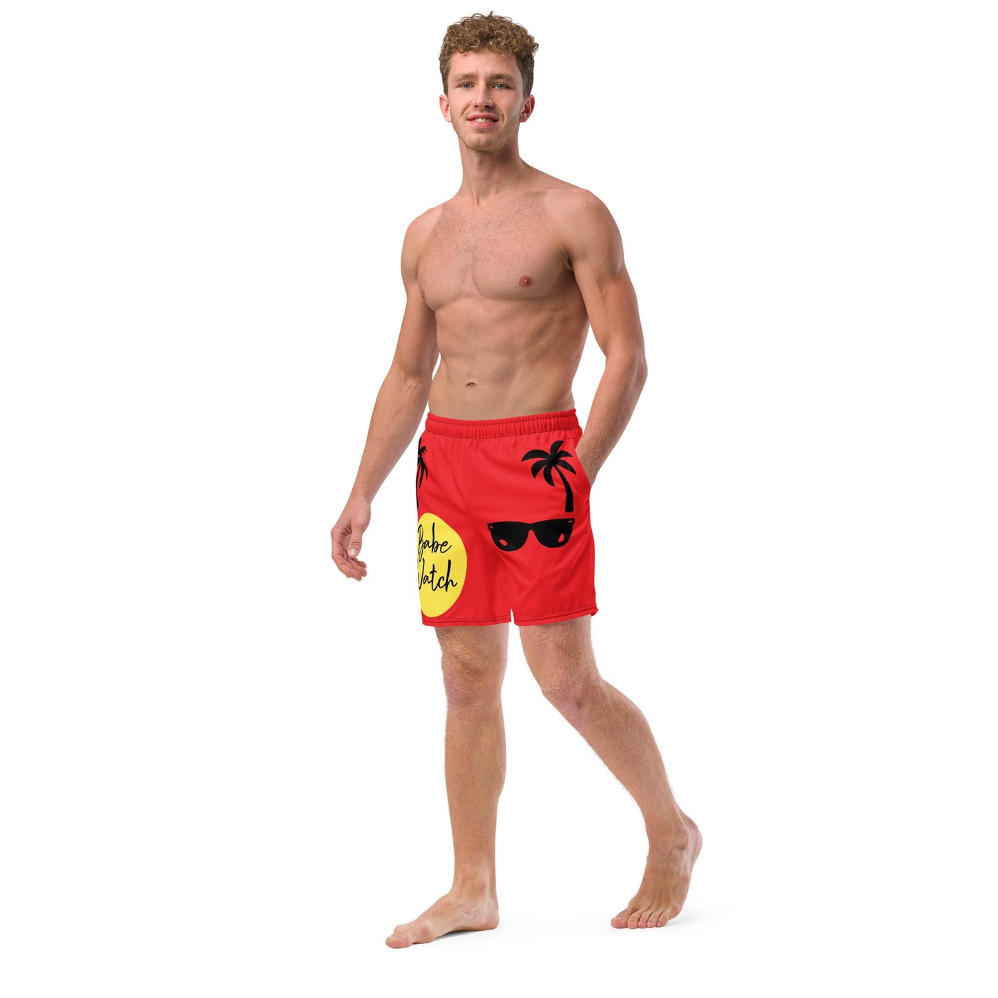 Babe Watch - Red Hot Swim Trunks (Version 2) - Theomese Fashion House