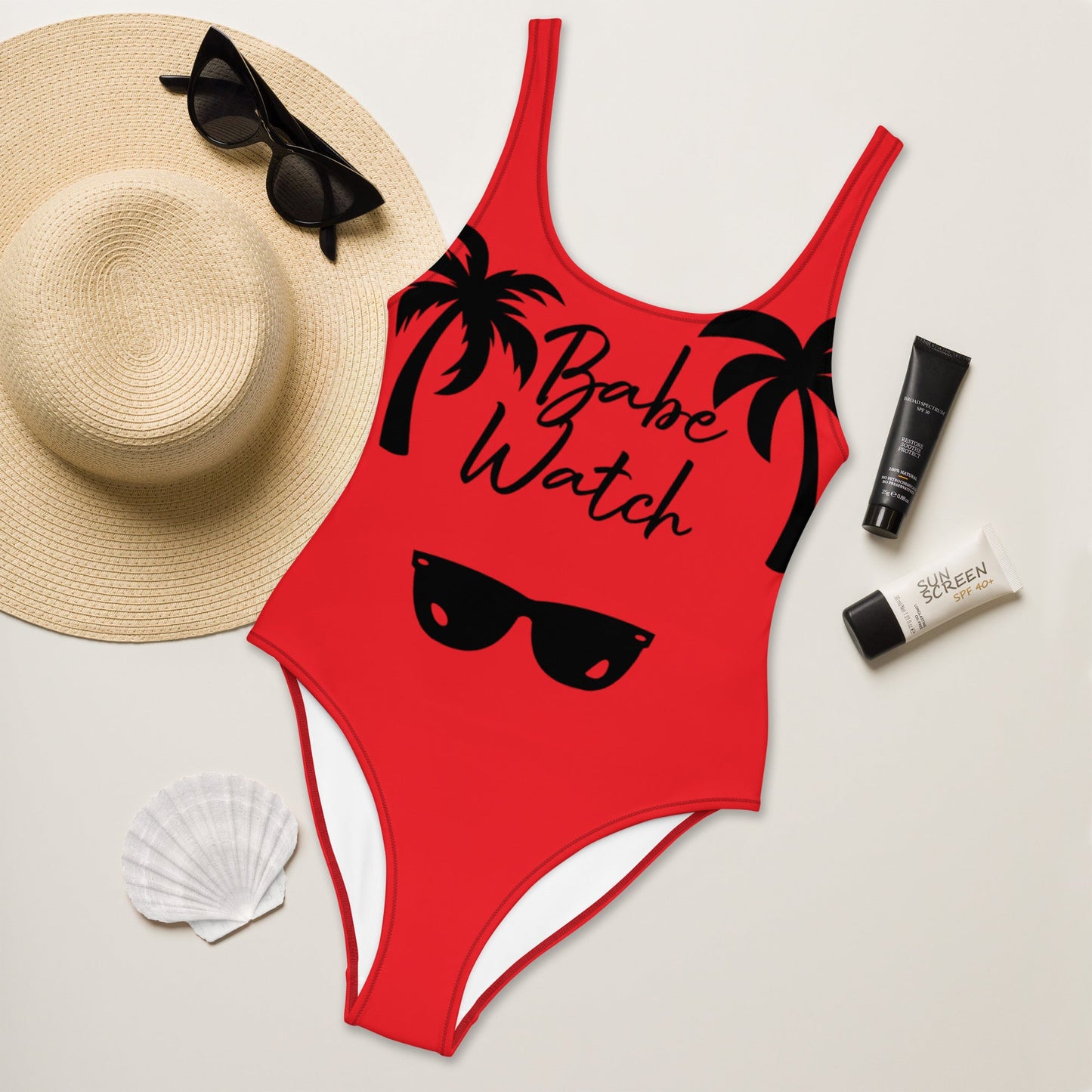 Babewatch Swimsuit - Red Hot - Theomese Fashion House