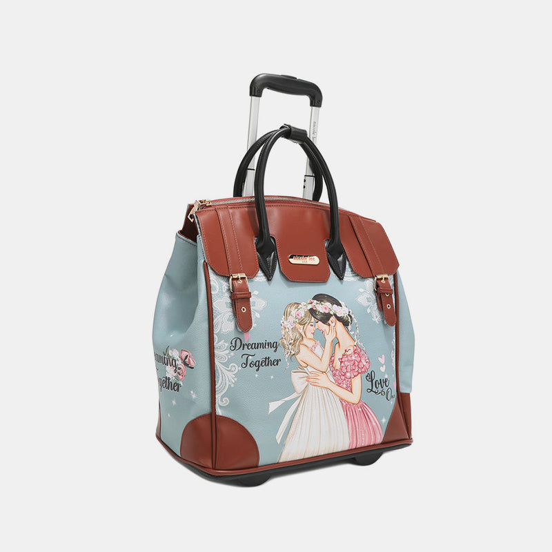 You Go Girl!- Printed Rolling Tote Bag