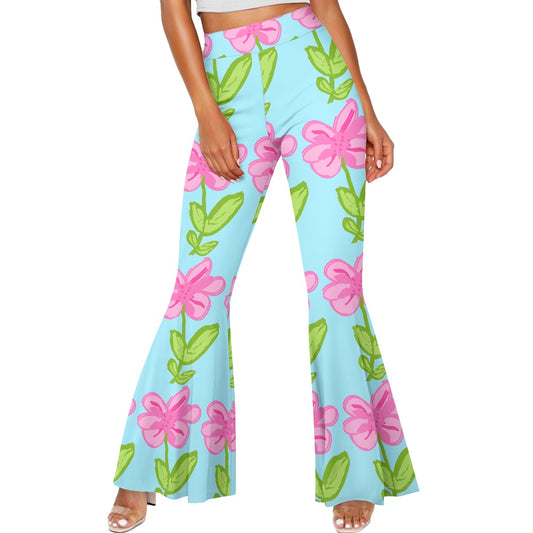 Pink Lilly-Flared Bell Bottom Pants