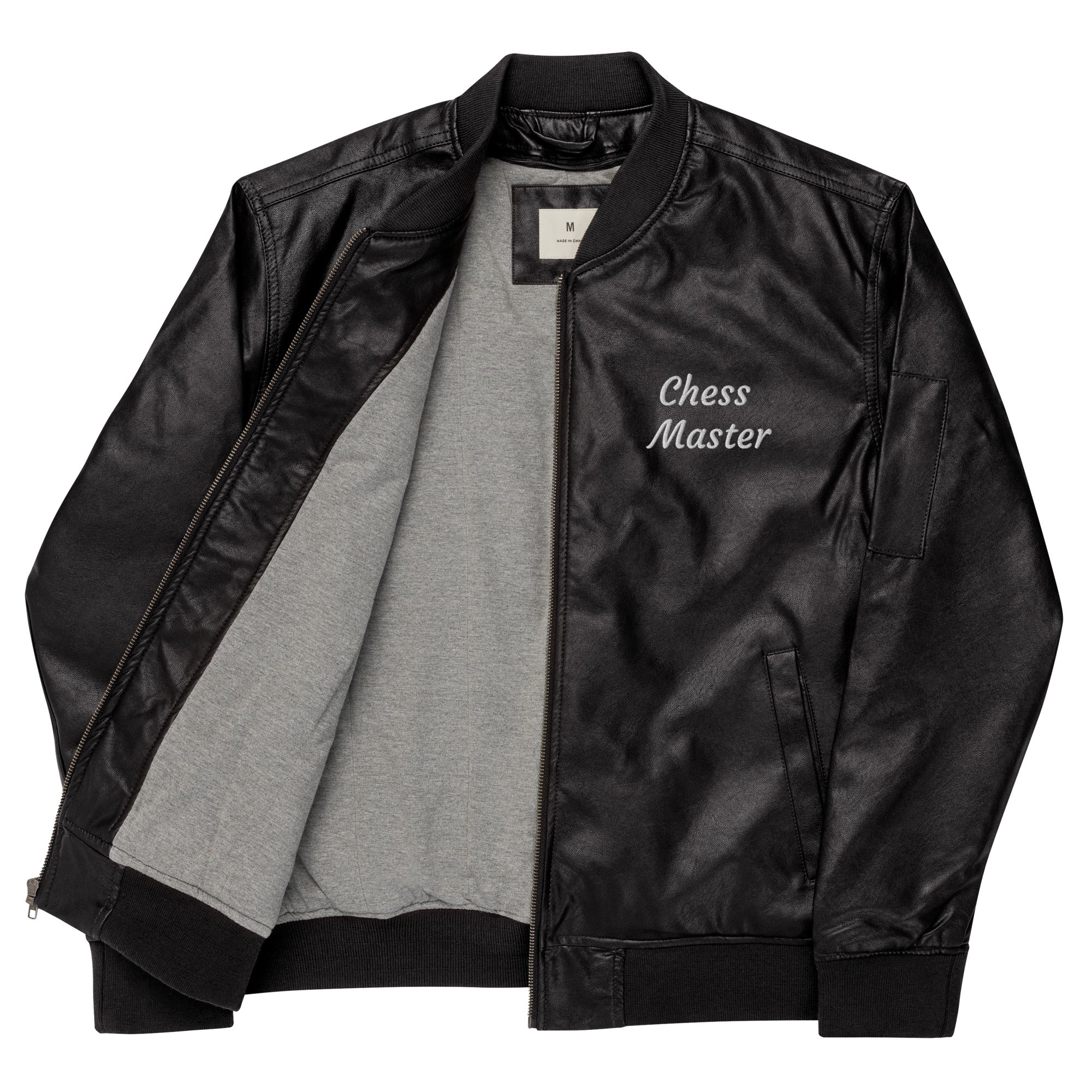 Let s Play Chess Leather Bomber Jacket Theomese Fashion House