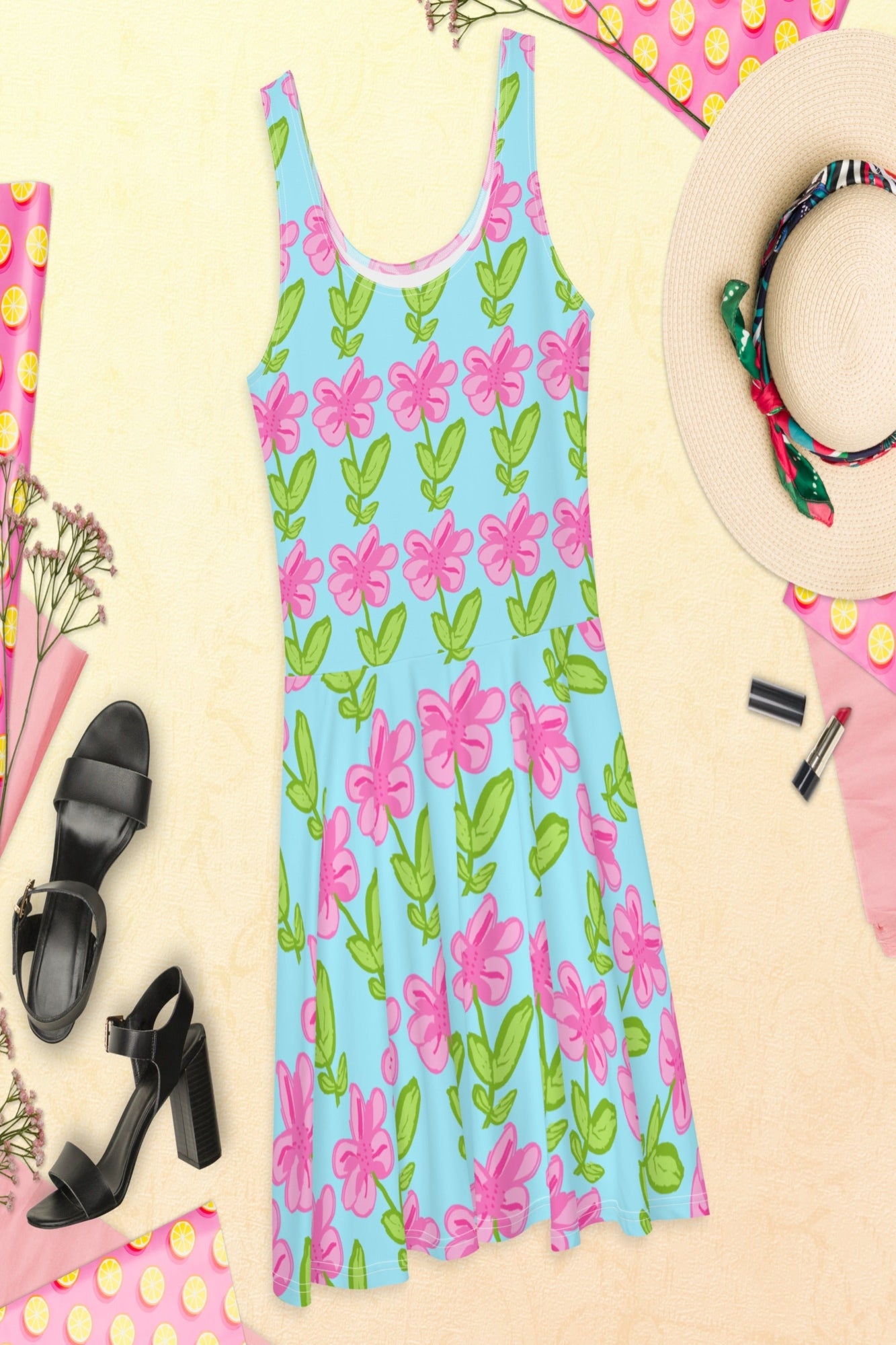 Pink Lilly-Flare Dress