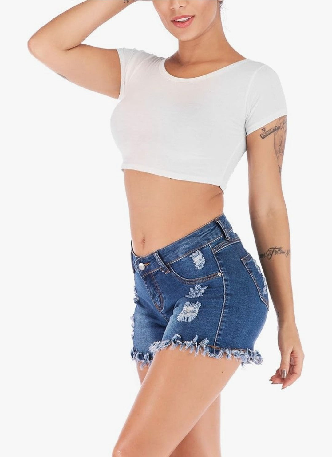 Women's Casual Destroyed Denim Shorts