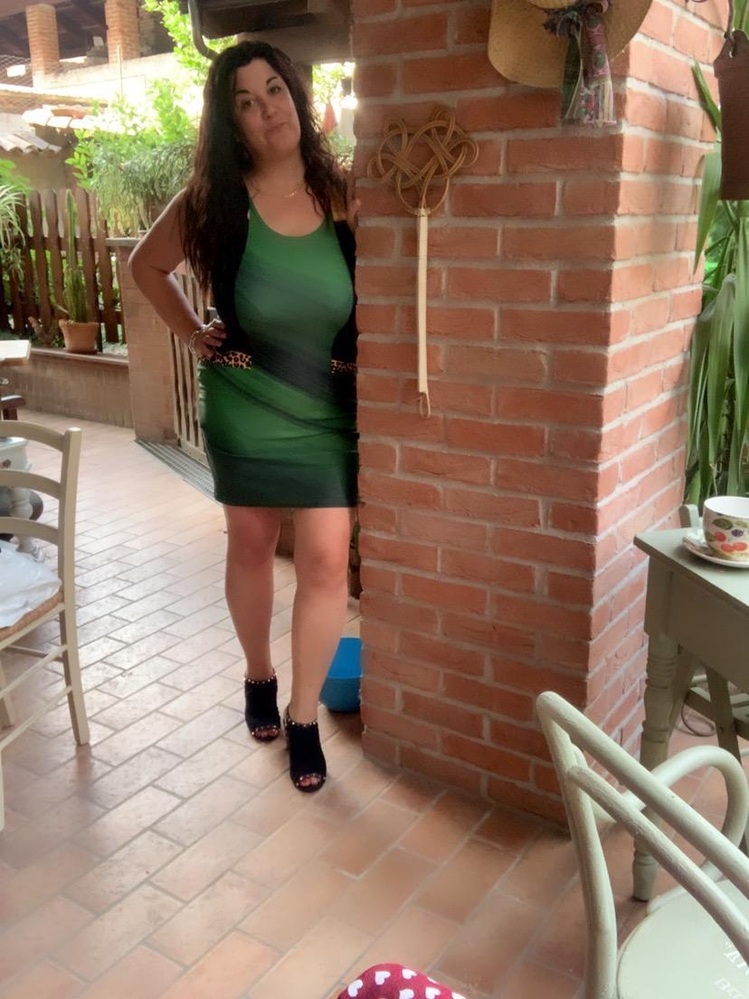 Exotic Green Dress-with Safari Print Vest