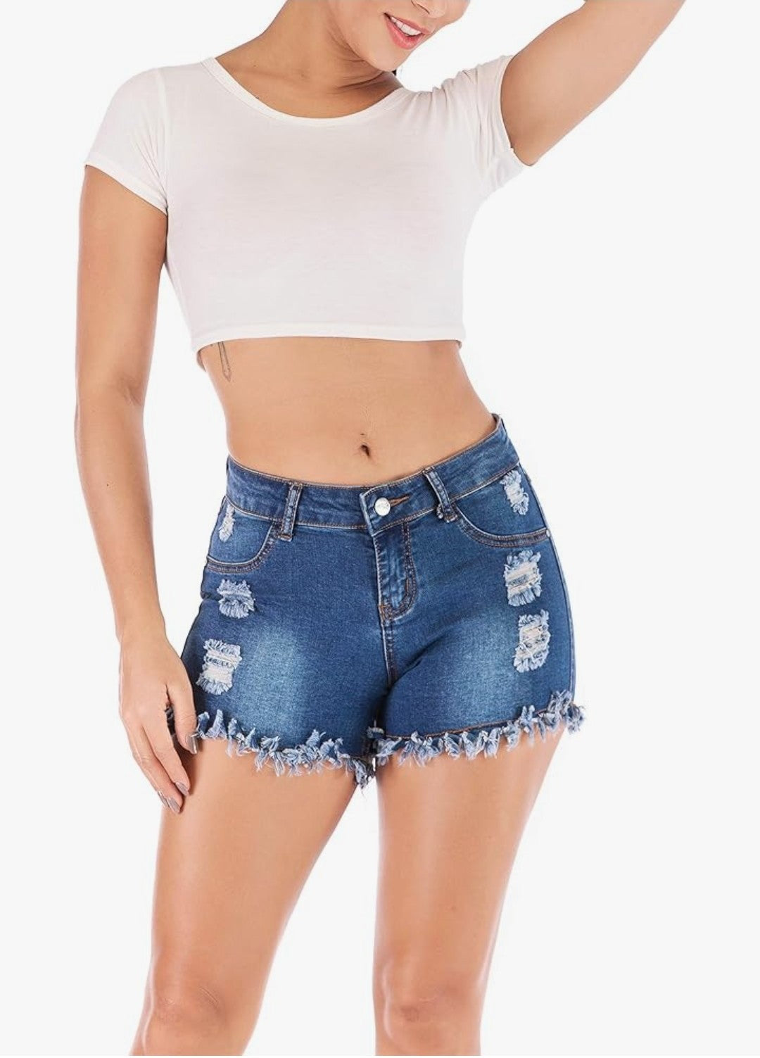 Women's Casual Destroyed Denim Shorts