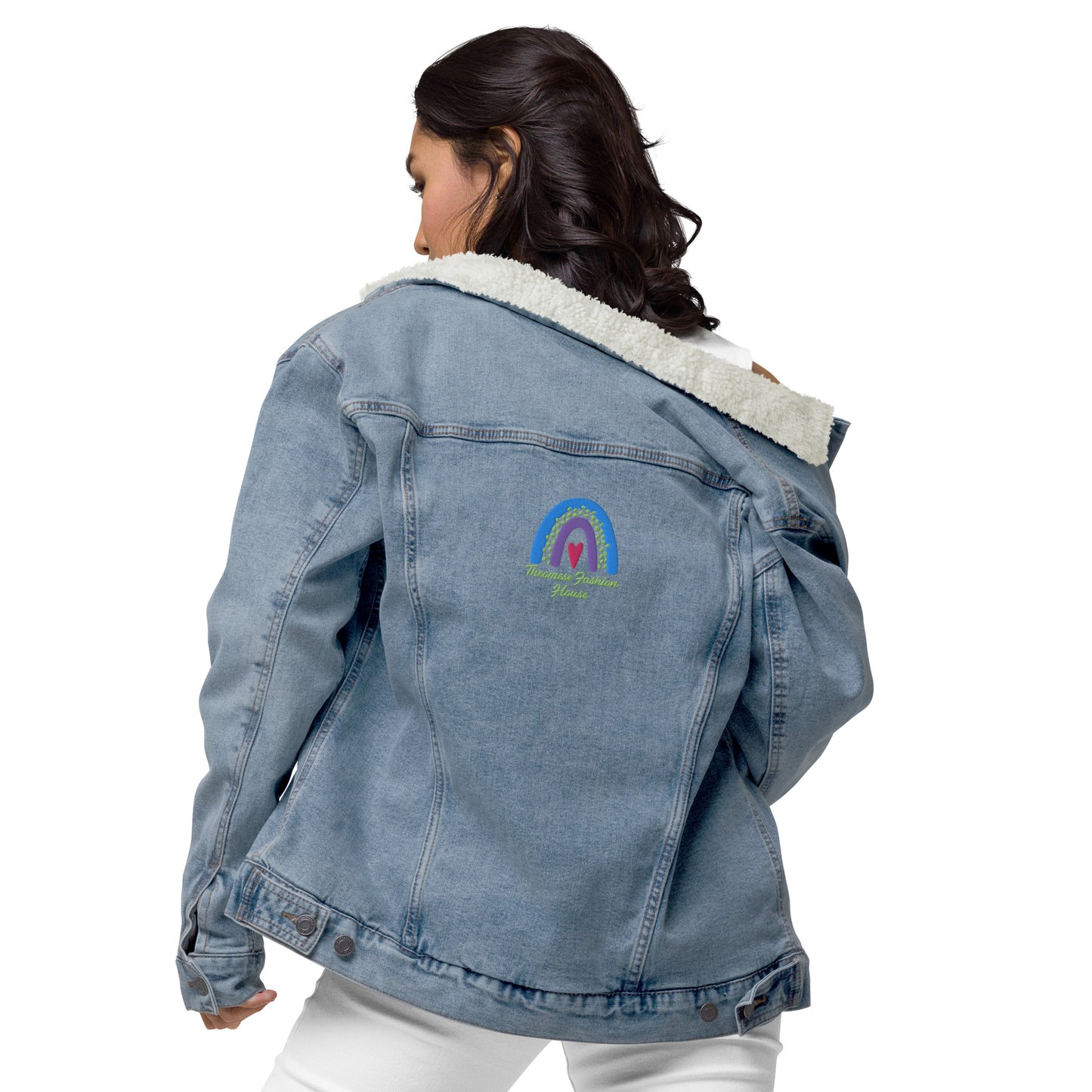 Unisex denim sherpa jacket