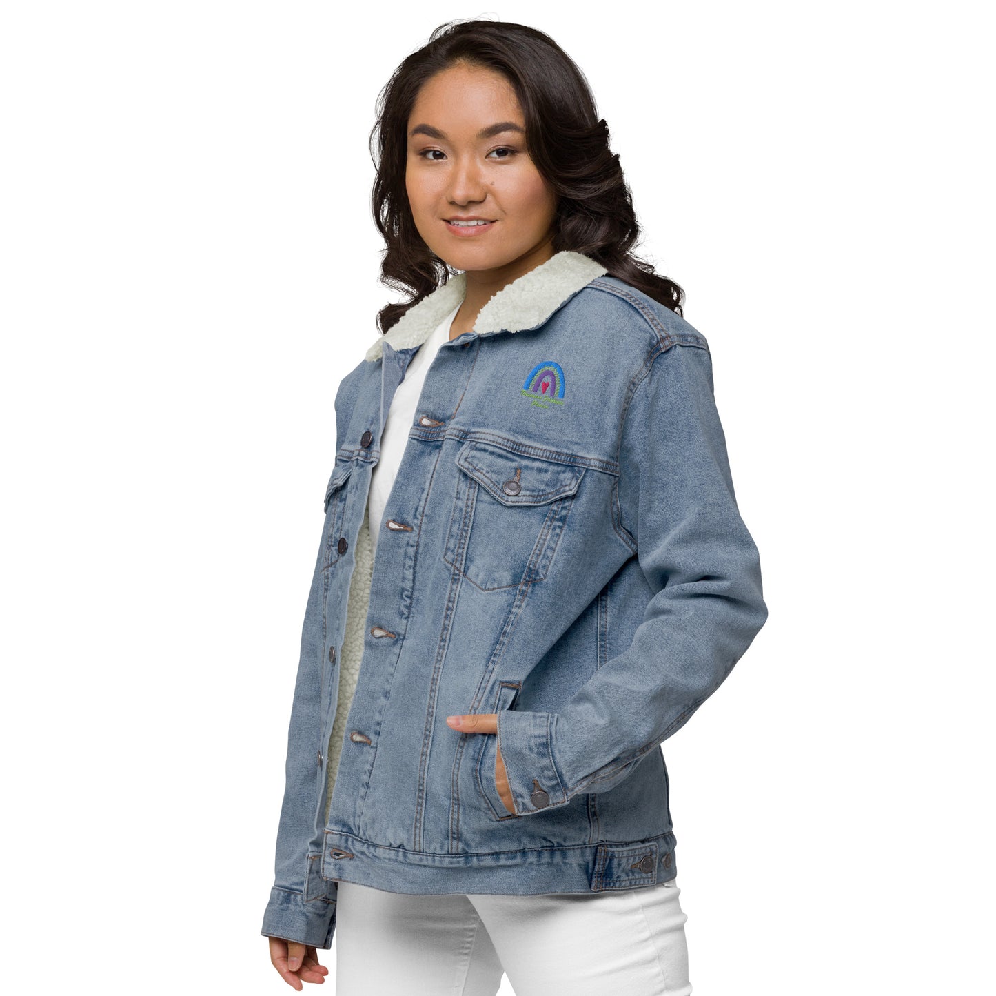 Unisex denim sherpa jacket