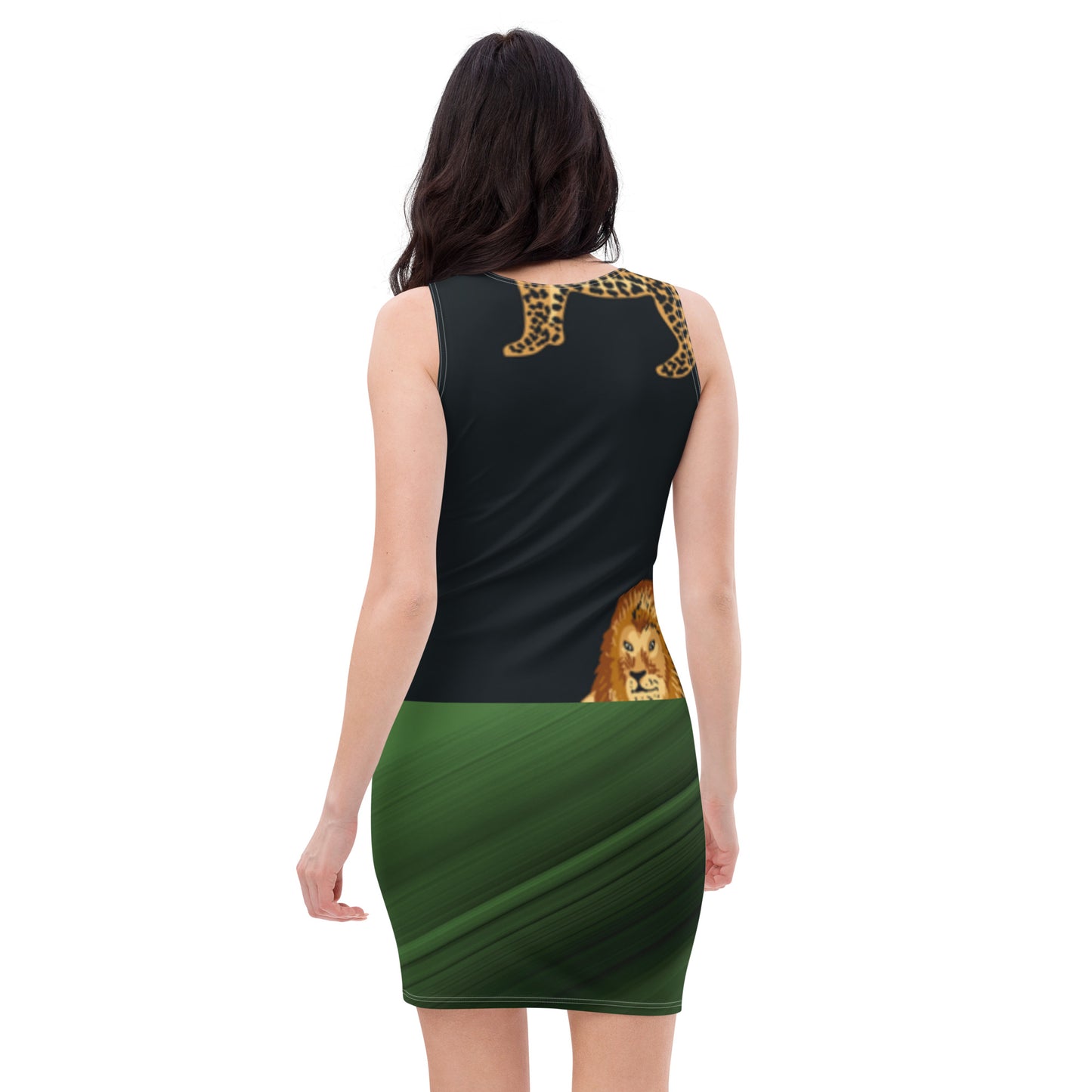 The Boss Dress-Exotic Green&Safari Print