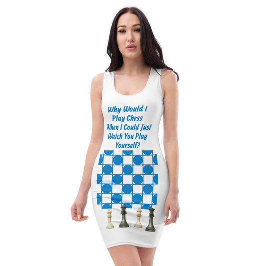 Chess Dress- Blue&White