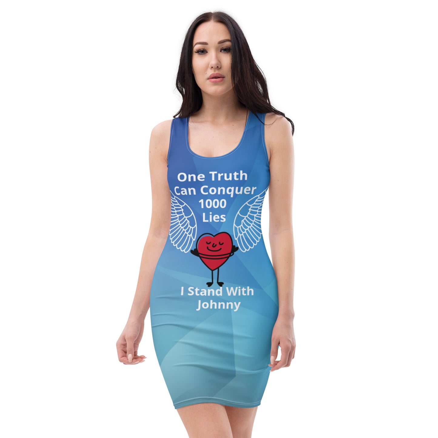 I Stand With Johnny Dress-Spectrum Blue(With Wings)