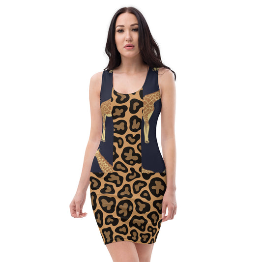 Cheetah Dress- With Giraff Print Vest