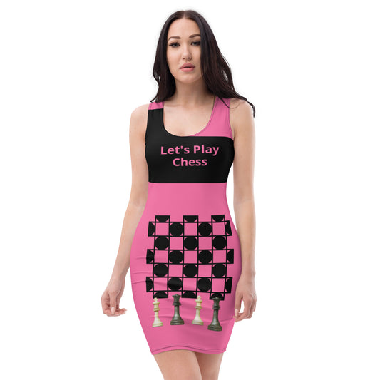 Chess Dress-Pink& Black