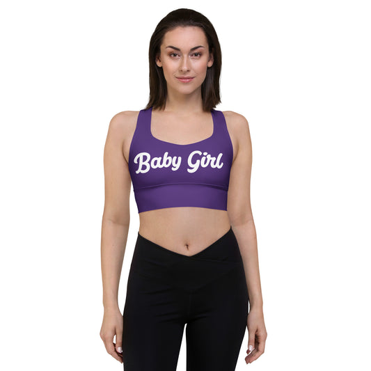 Baby Girl-Sports Bra(Purple& Black)