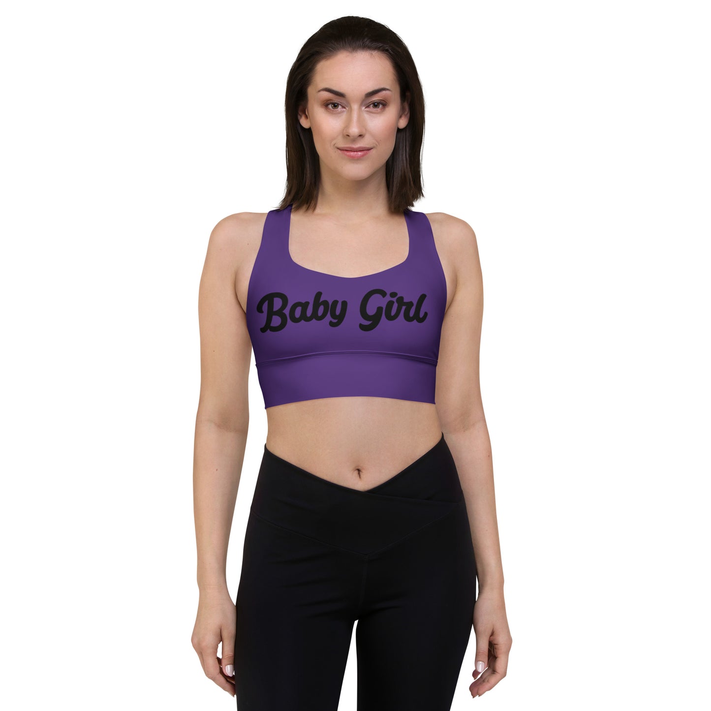 Babygirl Sports bra-Purple&Black