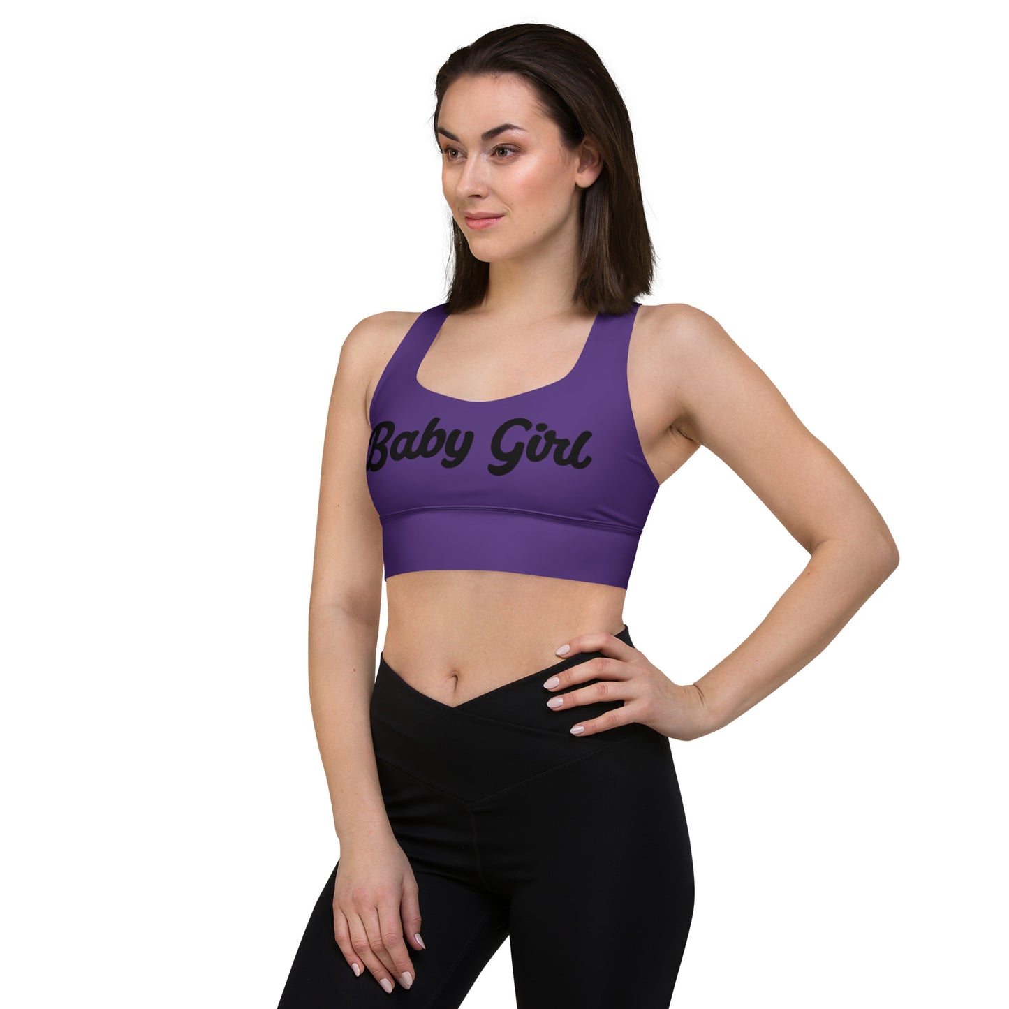 Babygirl Sports bra-Purple&Black