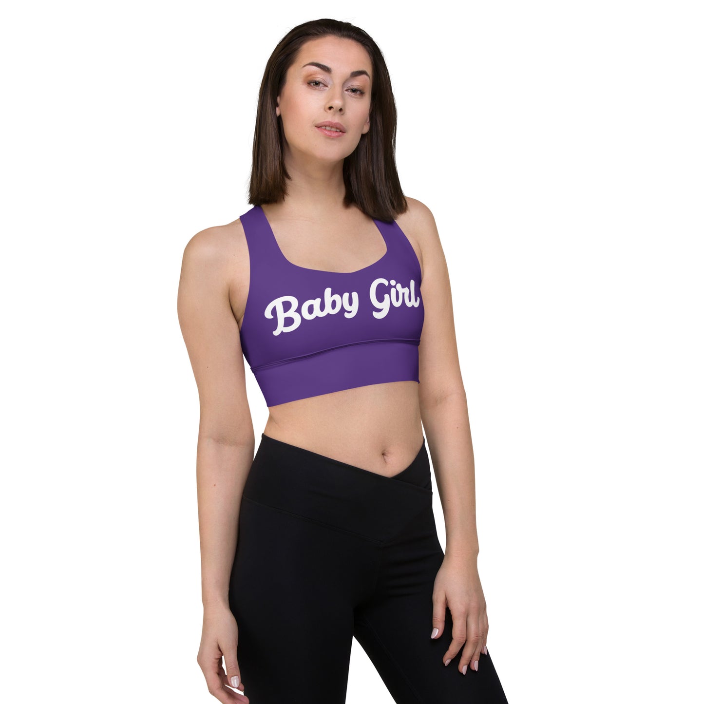 Baby Girl-Sports Bra(Purple& Black)