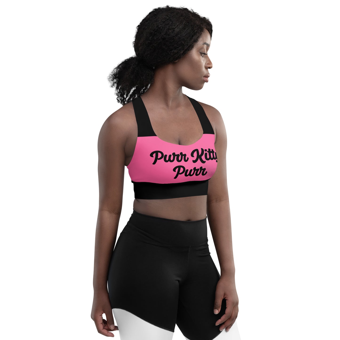 Purr Kitty-Longline sports bra
