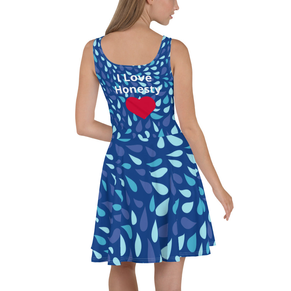 I Stand With Johnny Flare Dress-Purple Petals