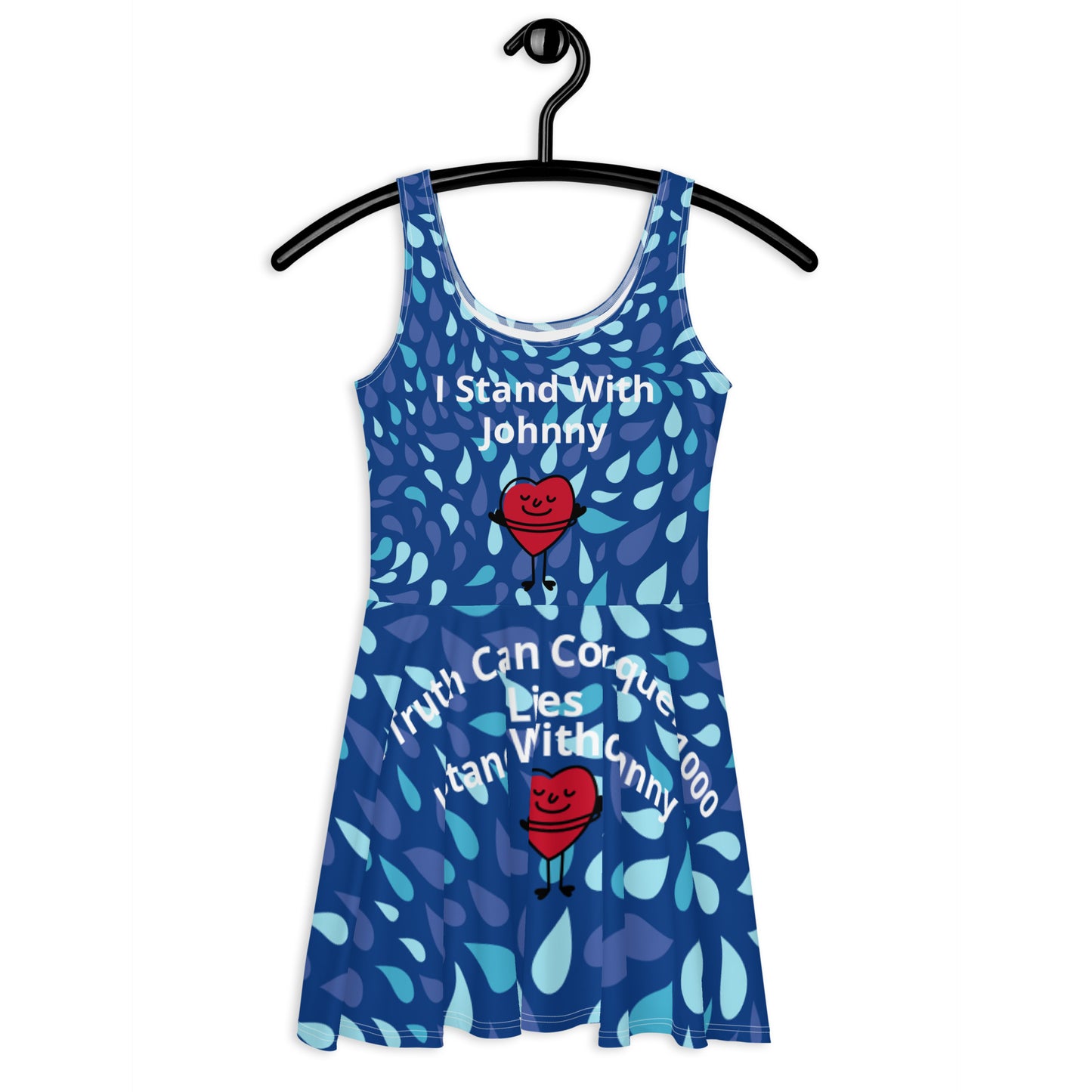 I Stand With Johnny Flare Dress-Purple Petals