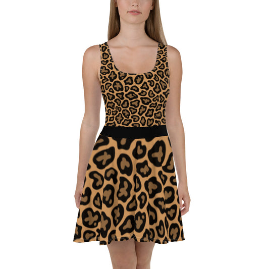 Cheetah- Flare Dress with belt