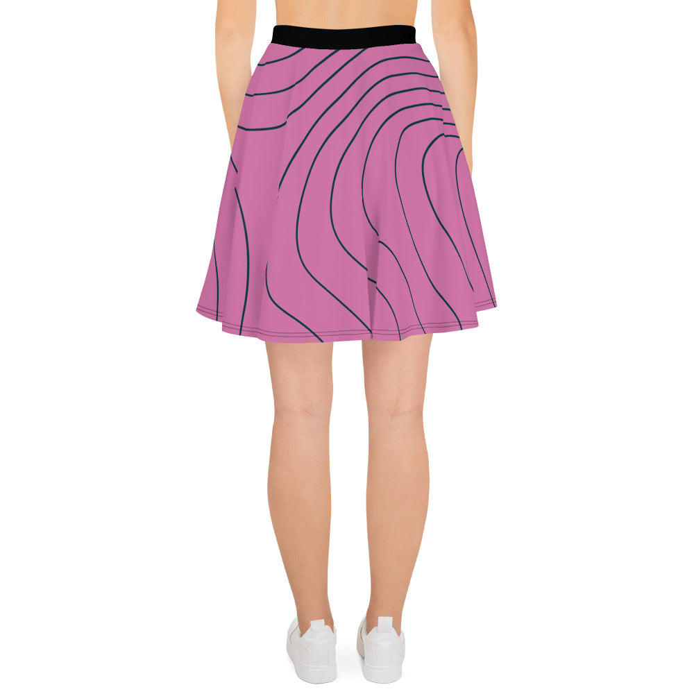 BabyGirl-Retro Flare Skirt(Pink Swirl)