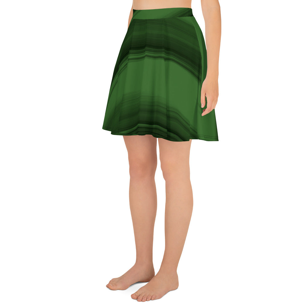 Exotic Green-Flare Skirt