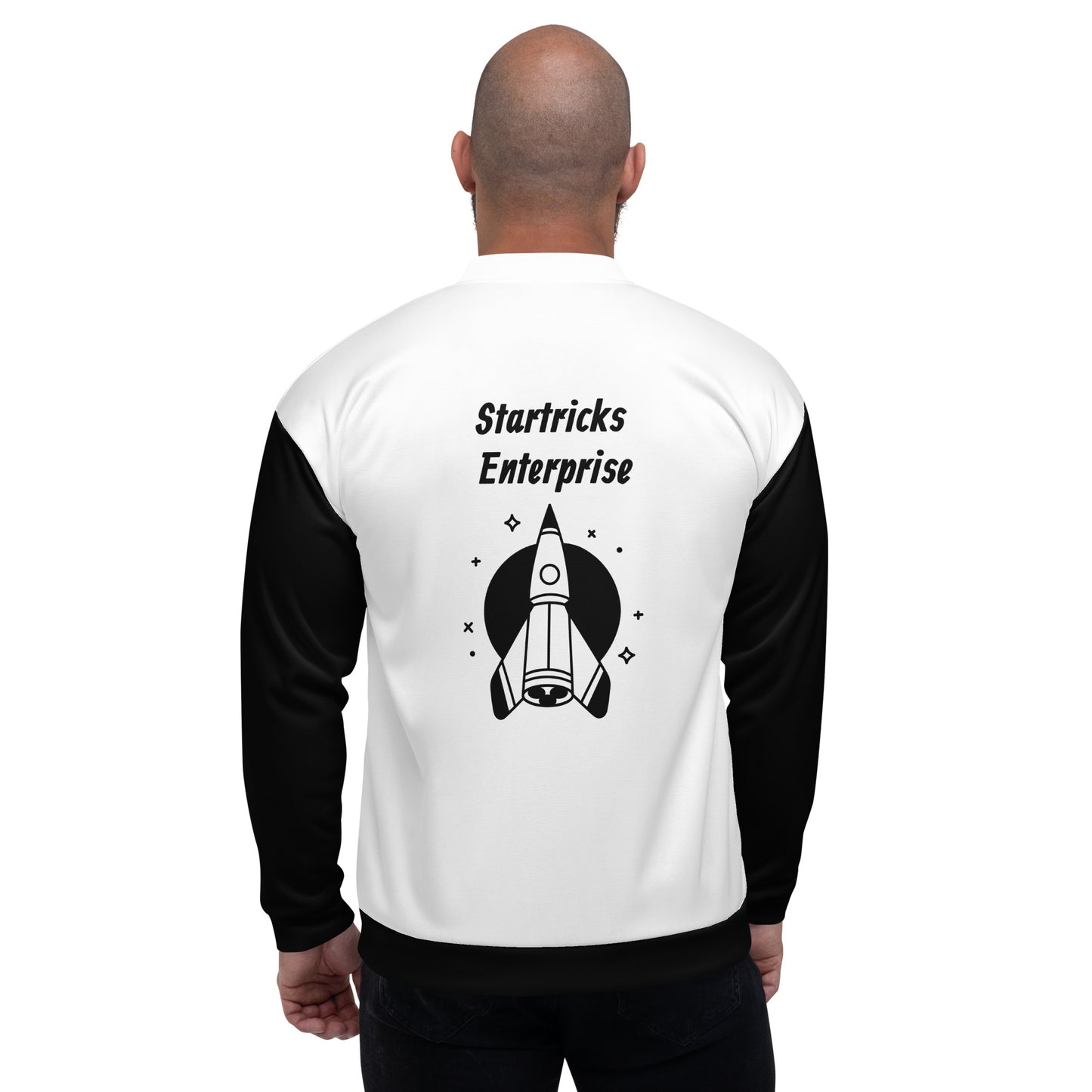 Startricks Enterprise-Black & White Unisex Bomber Jacket