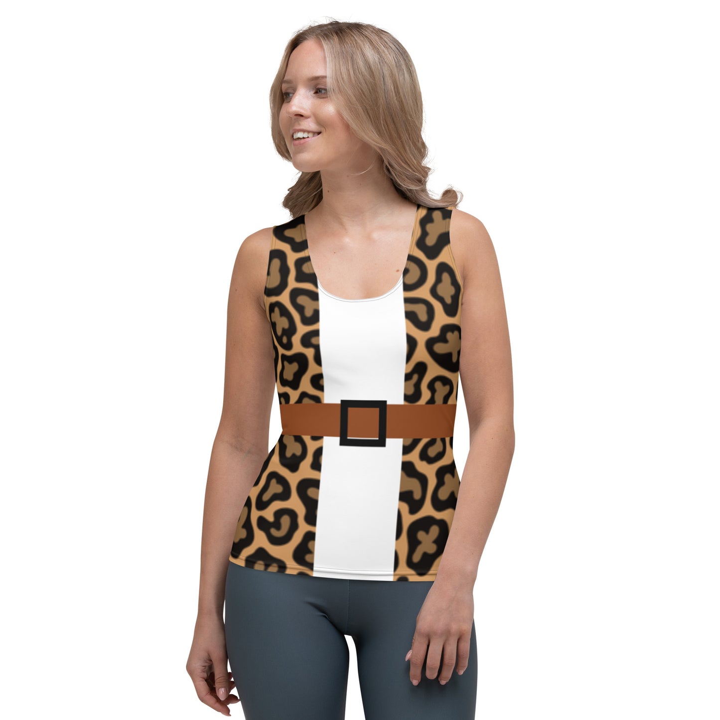 Cheetah Tank Top- With Vest+Belt(&buckle) Design